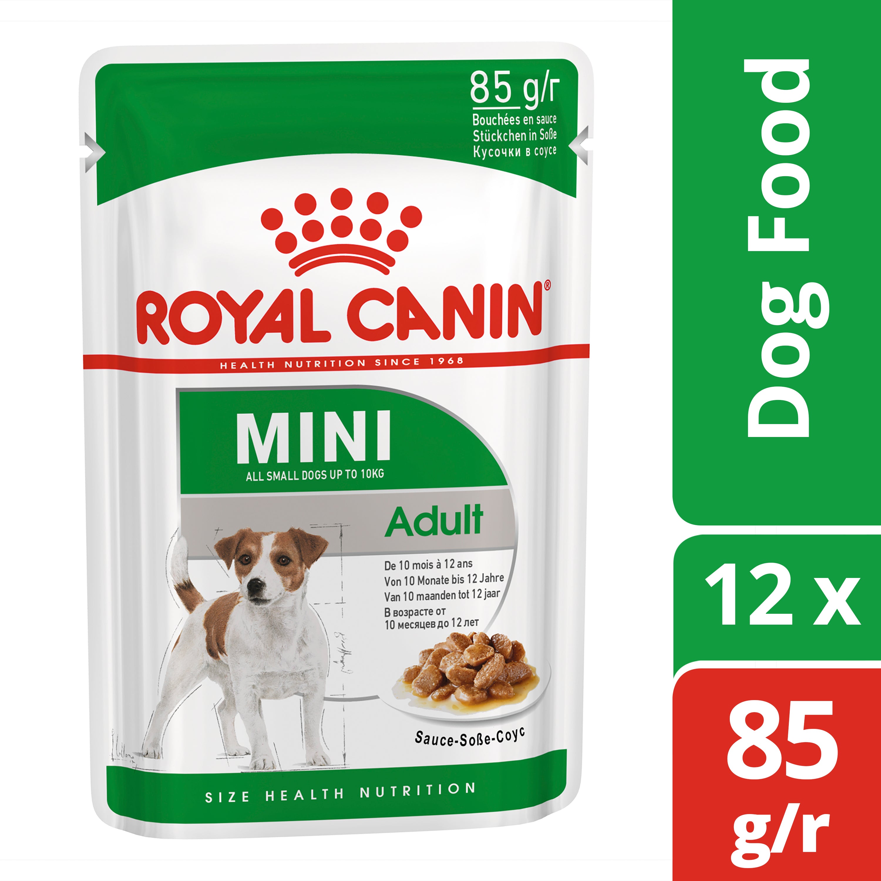 Royal Canin Mini Adult Wet Dog Food Pouches 85g x 12