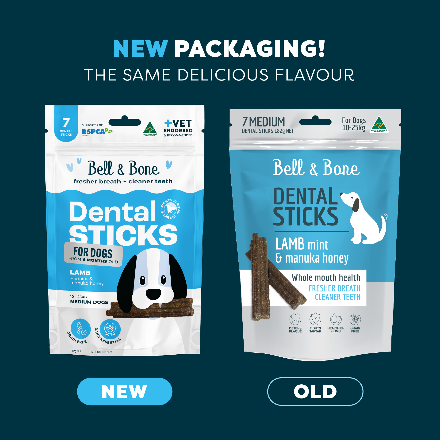 Bell & Bone Dog Dental Sticks Lamb Mint and Manuka Honey