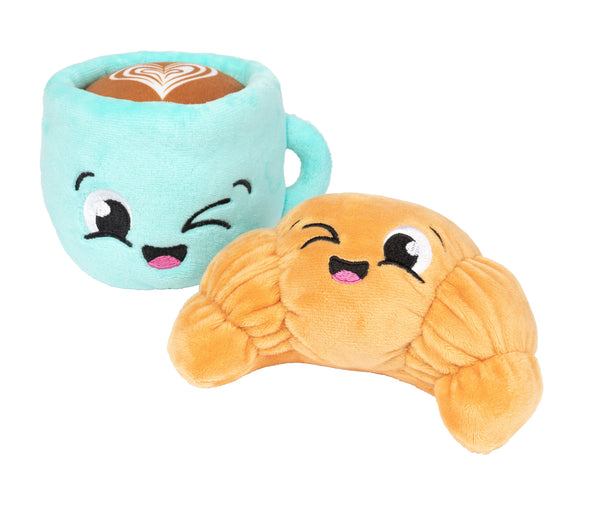 FuzzYard Croissant & Cappuccino Dog Toy 2 Pack
