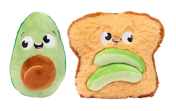 FuzzYard Avocado & Toast Dog Toy 2 Pack