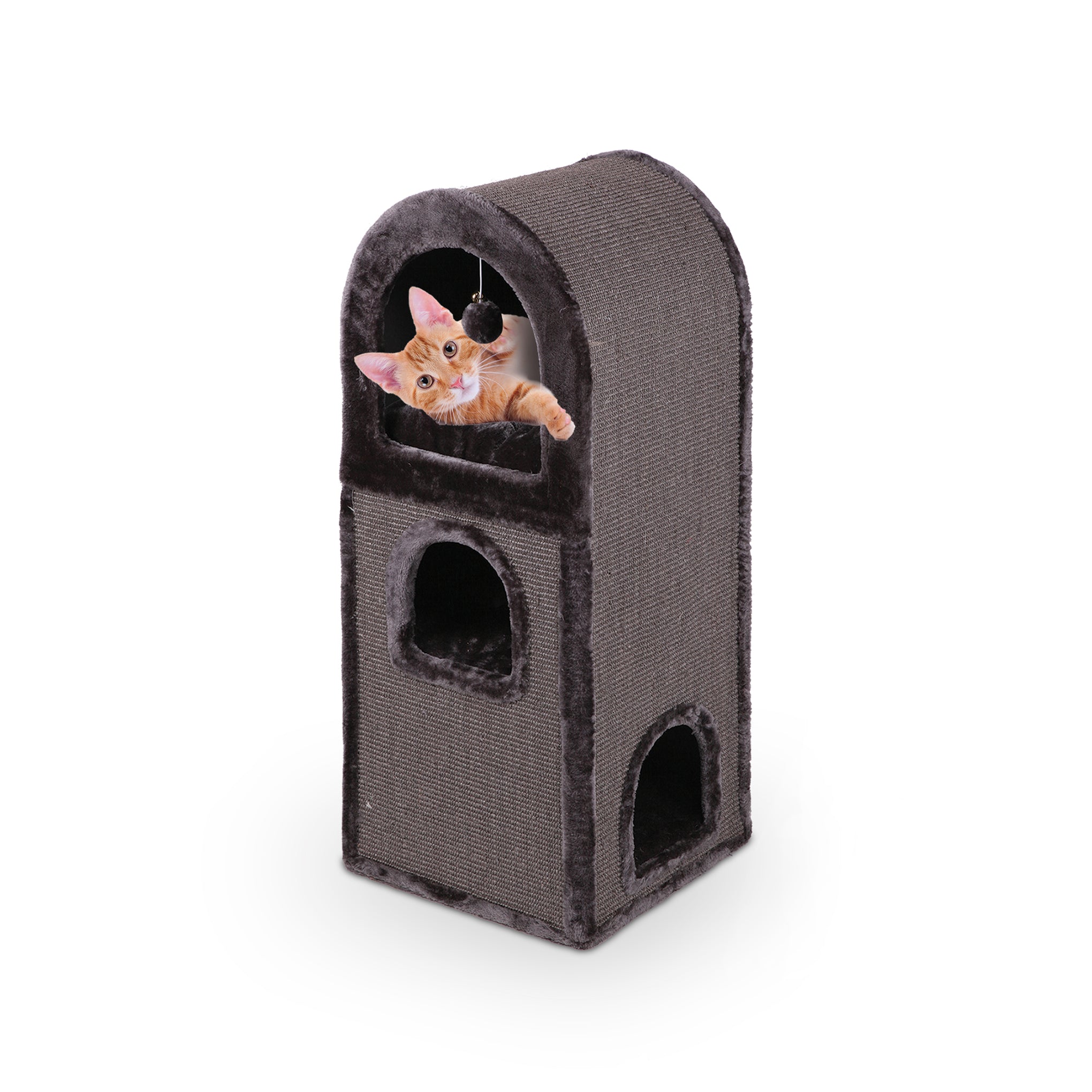 Kazoo 3 Chambers Cat Den Charcoal