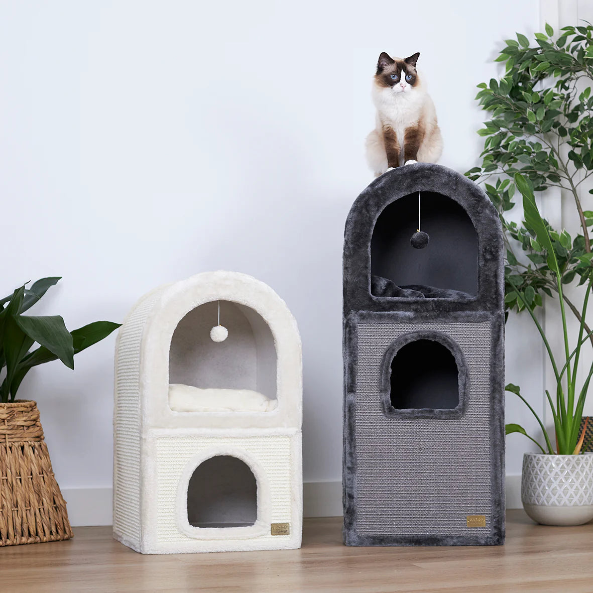 Kazoo 3 Chambers Cat Den Charcoal