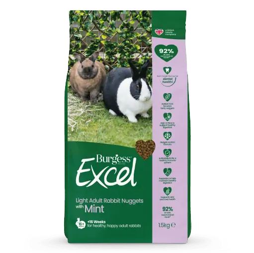 Burgess Excel Light Mint Rabbit Nuggets 1.5kg