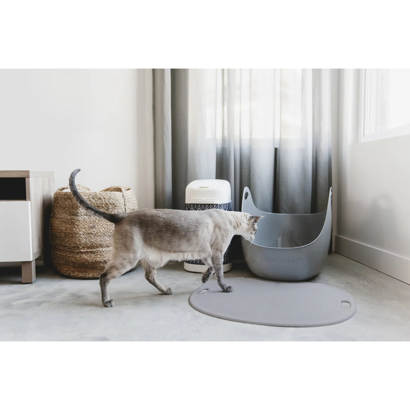 LitterLocker Cat Litter Mat Grey