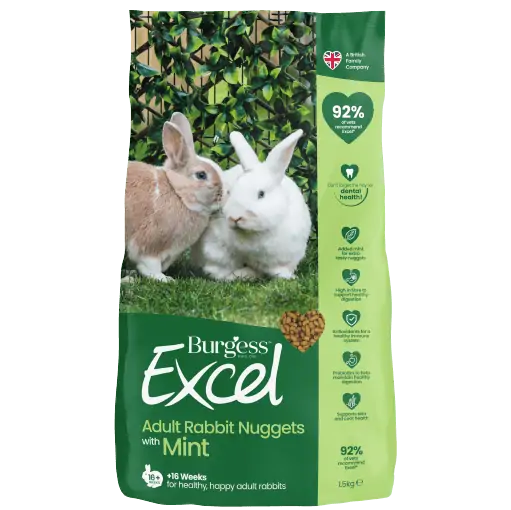 Burgess Excel Adult Mint Rabbit Nuggets