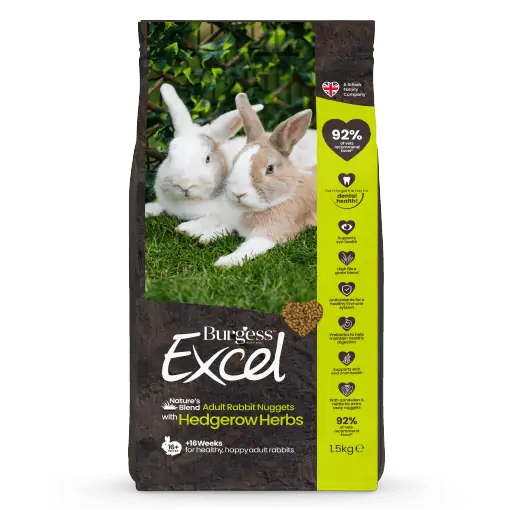 Burgess Excel Adult Nature's Blend Rabbit Nuggets 1.5kg