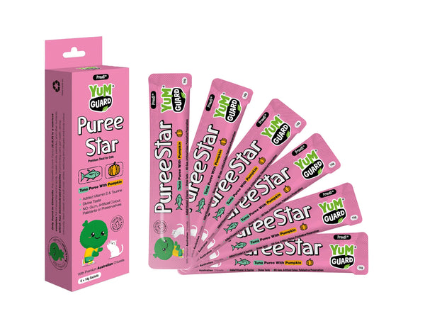 YumGuard Puree Star Tuna & Pumpkin Cat Treat 14g x 6