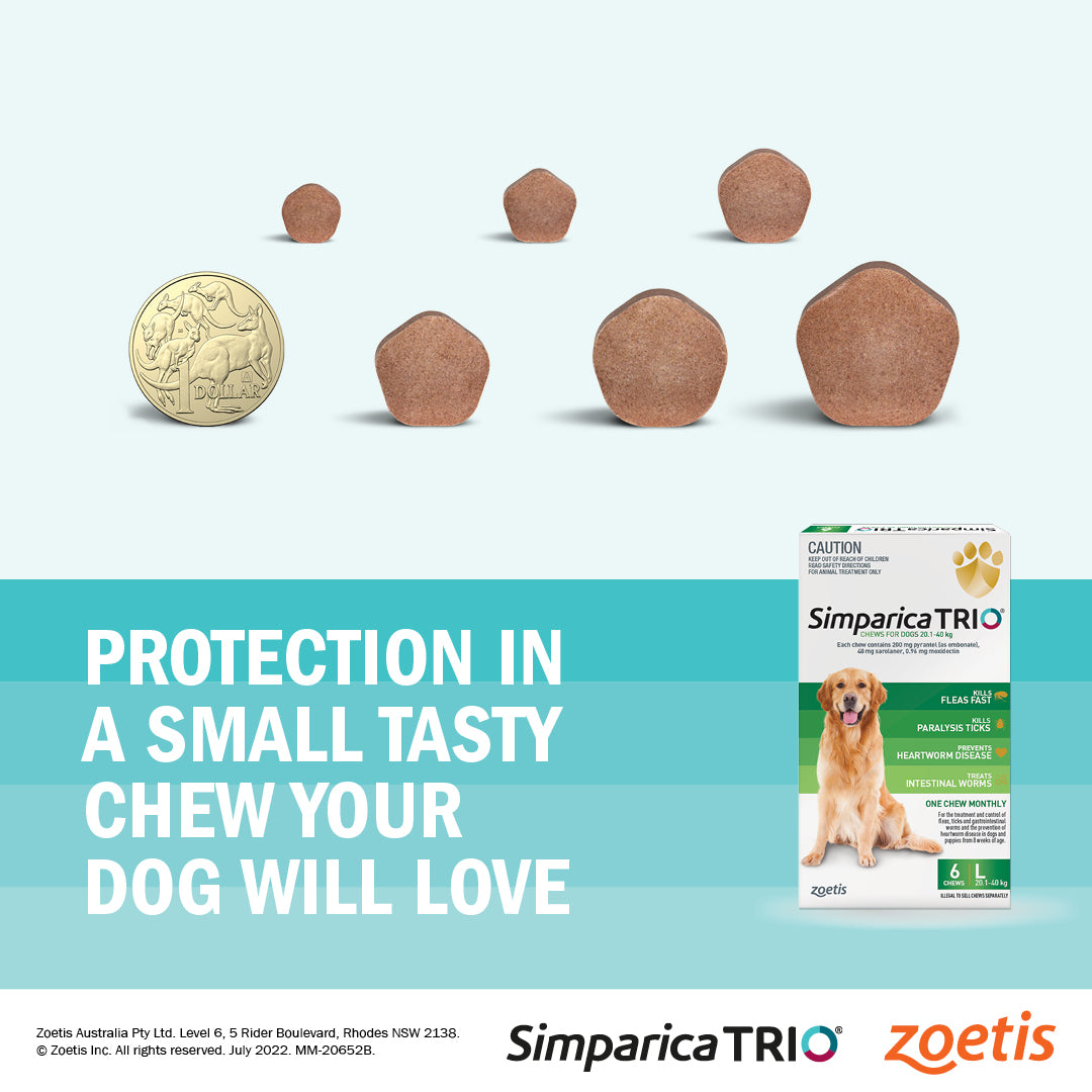 Simparica Trio Puppy Chews 1.3-2.5kg 3 Pack