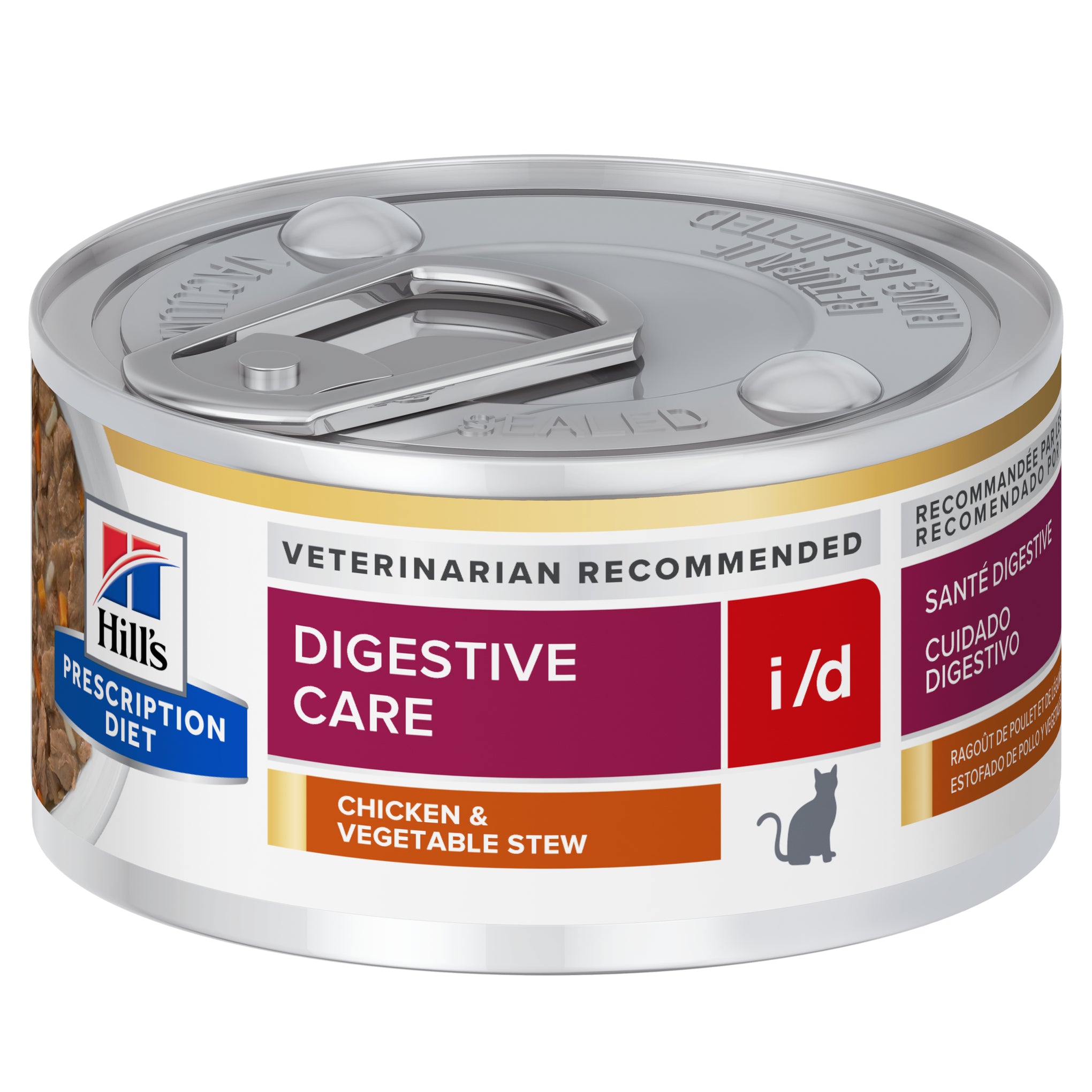 Hill's Prescription Diet i/d Digestive Care Chicken & Vegetable Stew Canned Cat Food 82g x 24