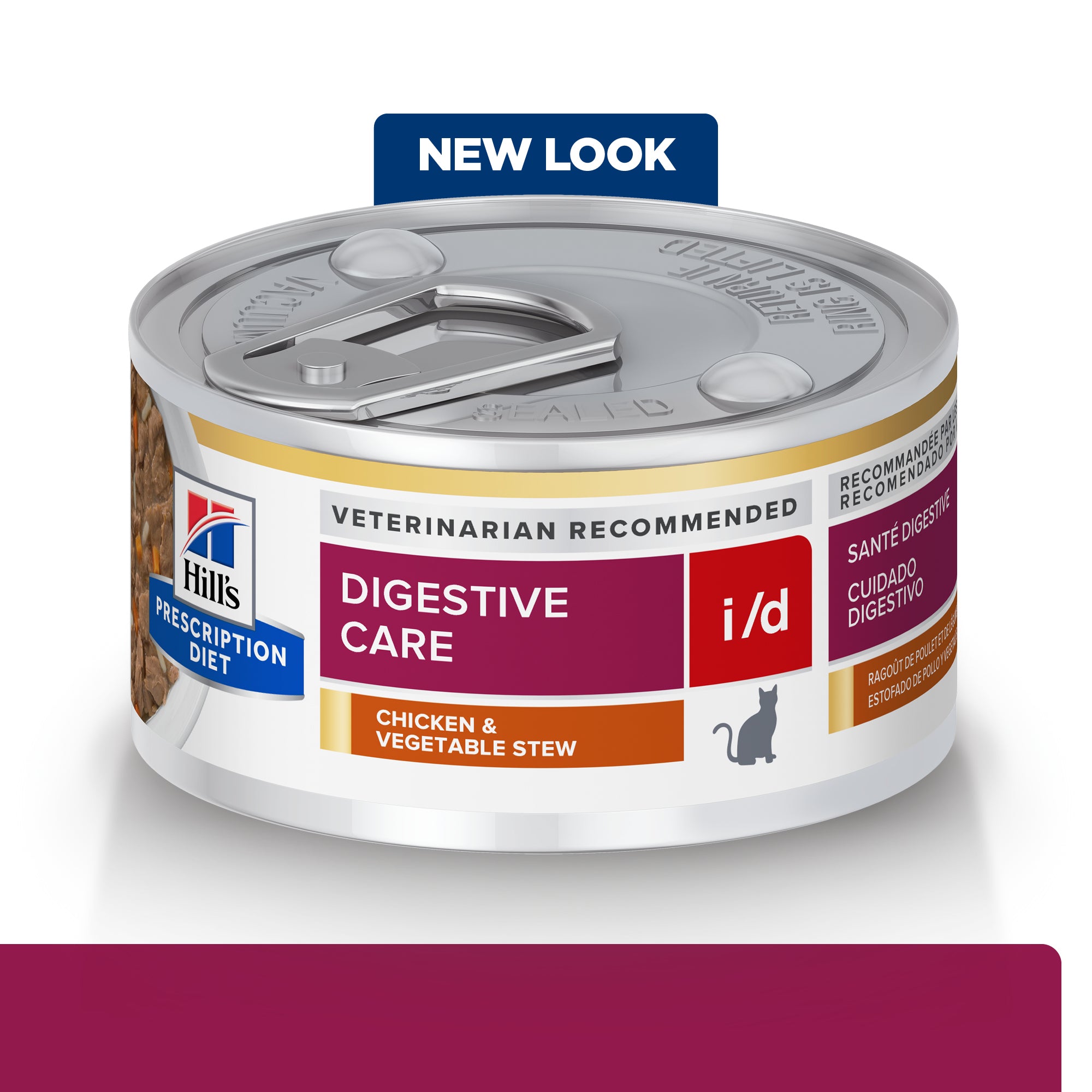 Hill's Prescription Diet i/d Digestive Care Chicken & Vegetable Stew Canned Cat Food 82g x 24