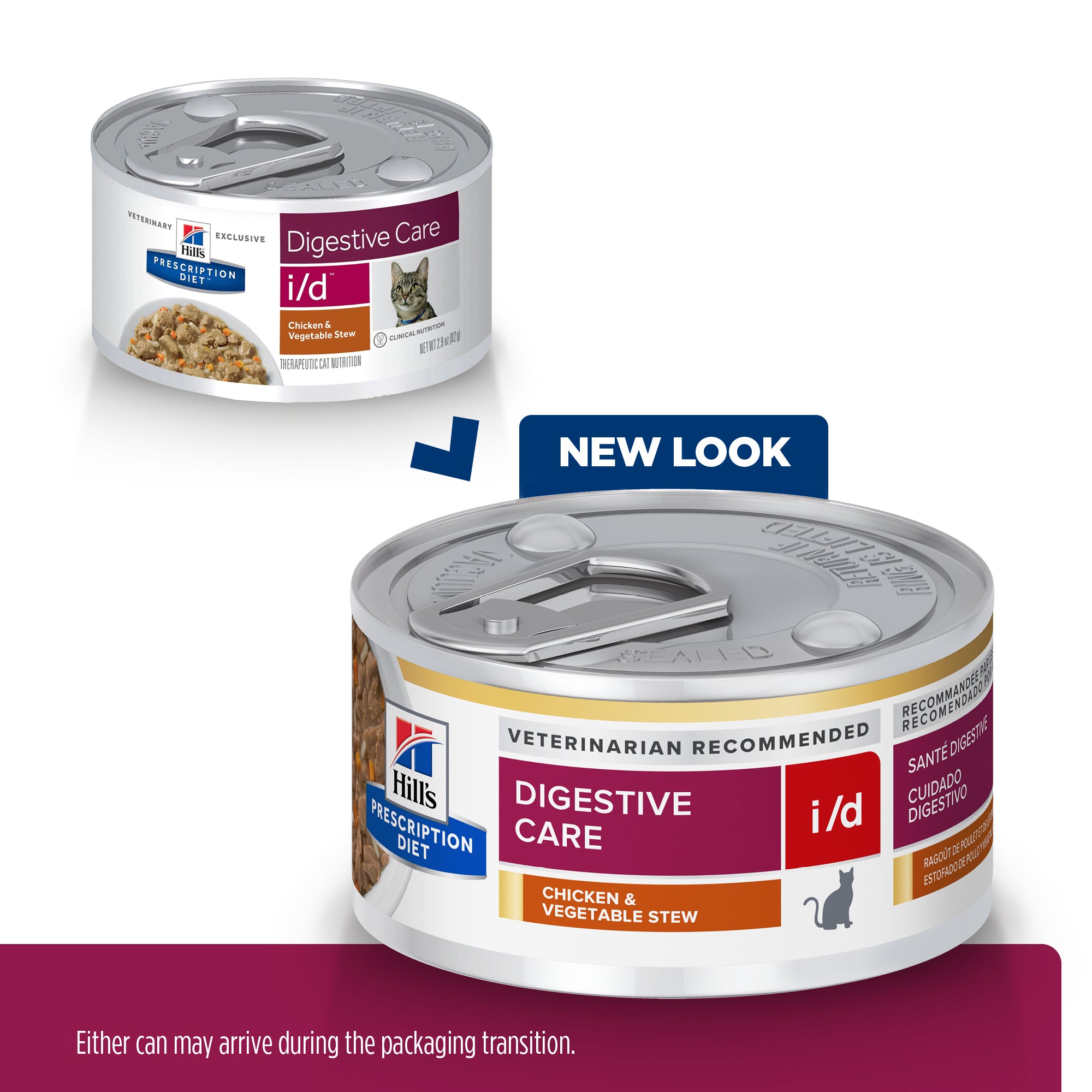 Hill's Prescription Diet i/d Digestive Care Chicken & Vegetable Stew Canned Cat Food 82g x 24