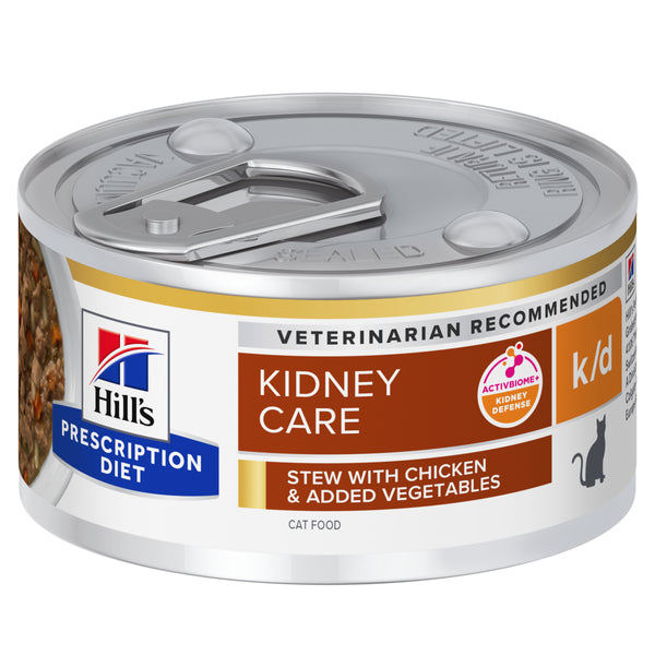 Hill's Prescription Diet k/d Kidney Care Chicken & Vegetable Stew Canned Cat Food 82g x 24