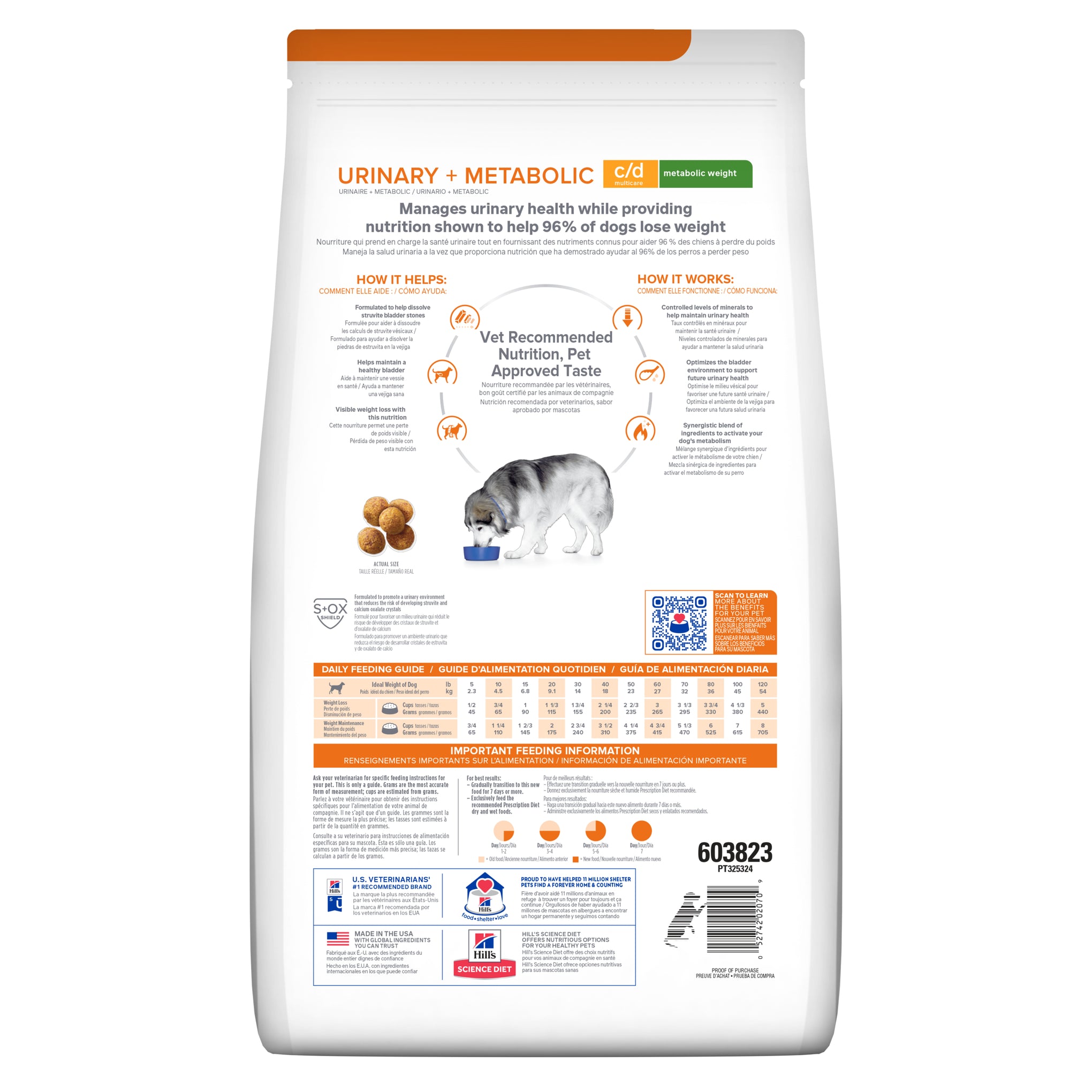 Hill's Prescription Diet c/d Multicare Urinary Care + Metabolic Weight Canine Dry Dog Food 3.86kg