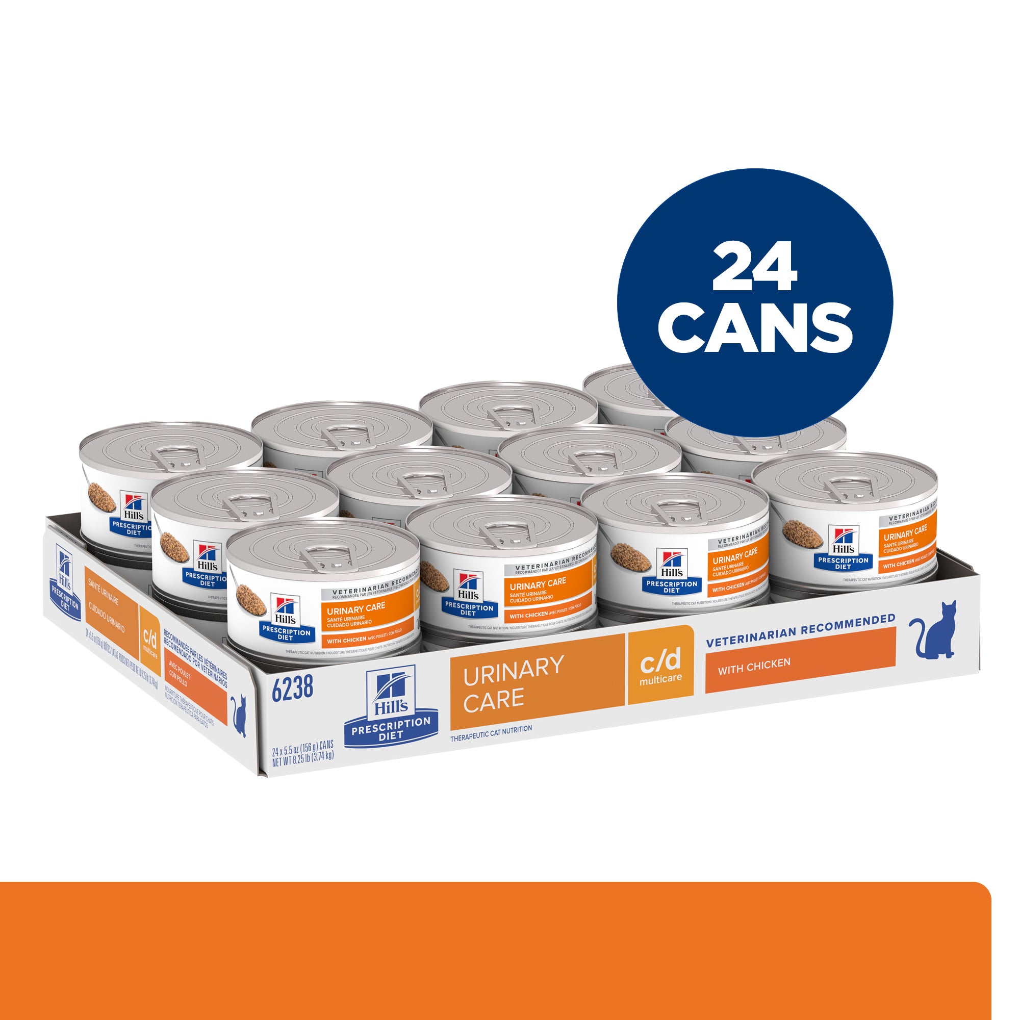 Hill's Prescription Diet c/d Multicare Urinary Care Canned Cat Food 156g x 24