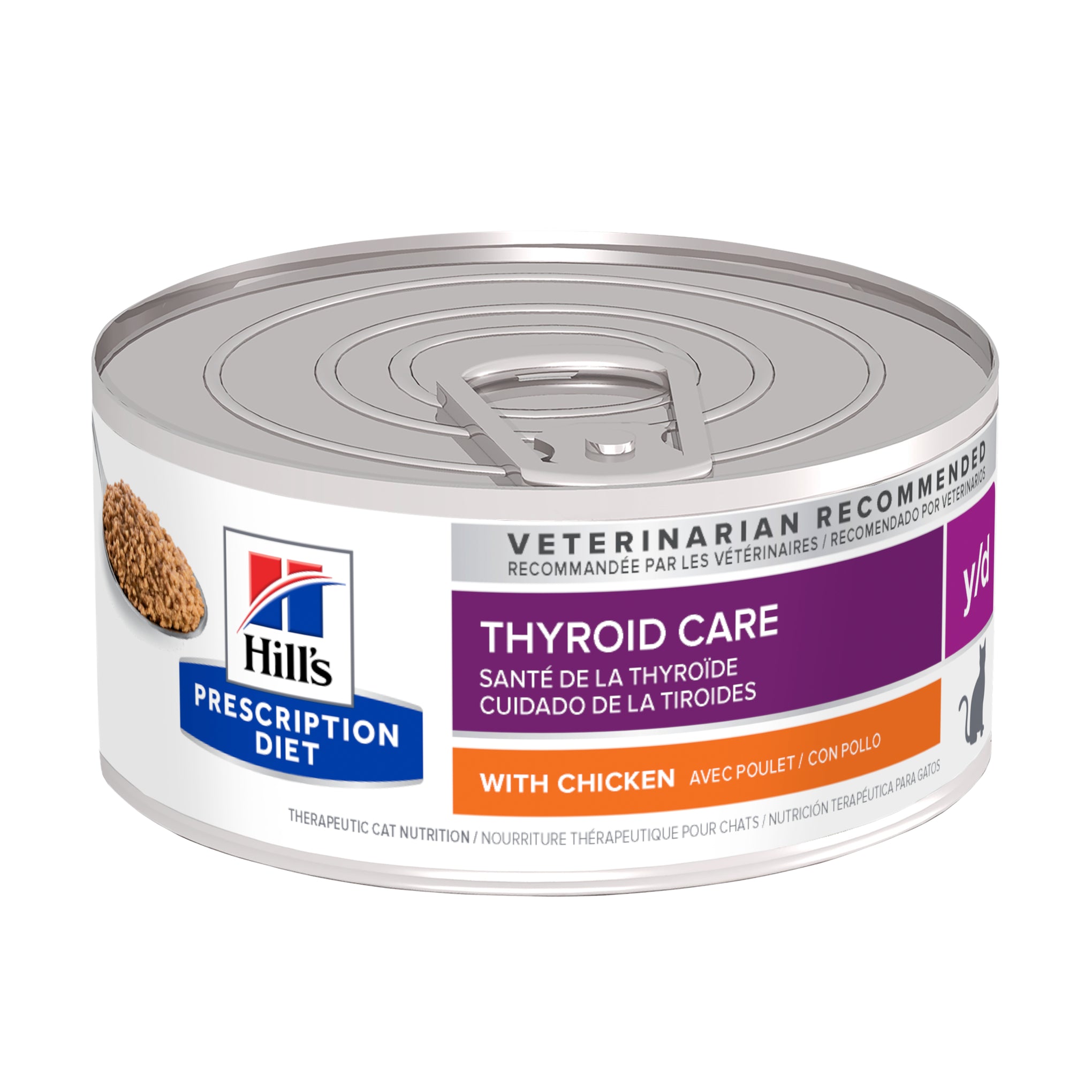 Hill's Prescription Diet y/d Thyroid Care Canned Cat Food 156g x 24