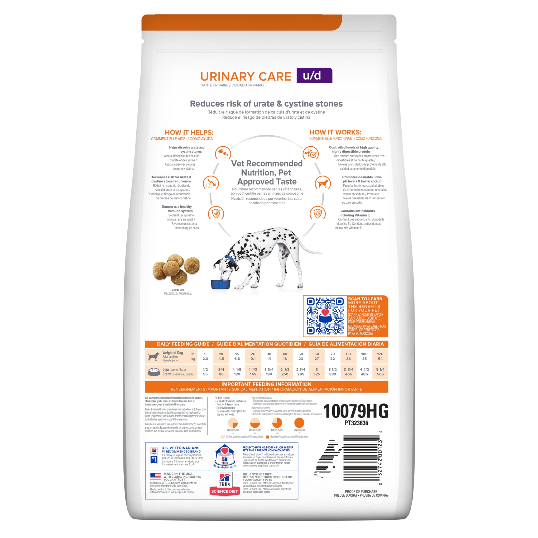 Hill's Prescription Diet u/d Urinary Care Dry Dog Food 3.85kg