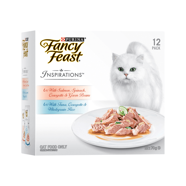 Fancy Feast Inspirations Salmon And Tuna Adult Wet Cat Food 70g x 12