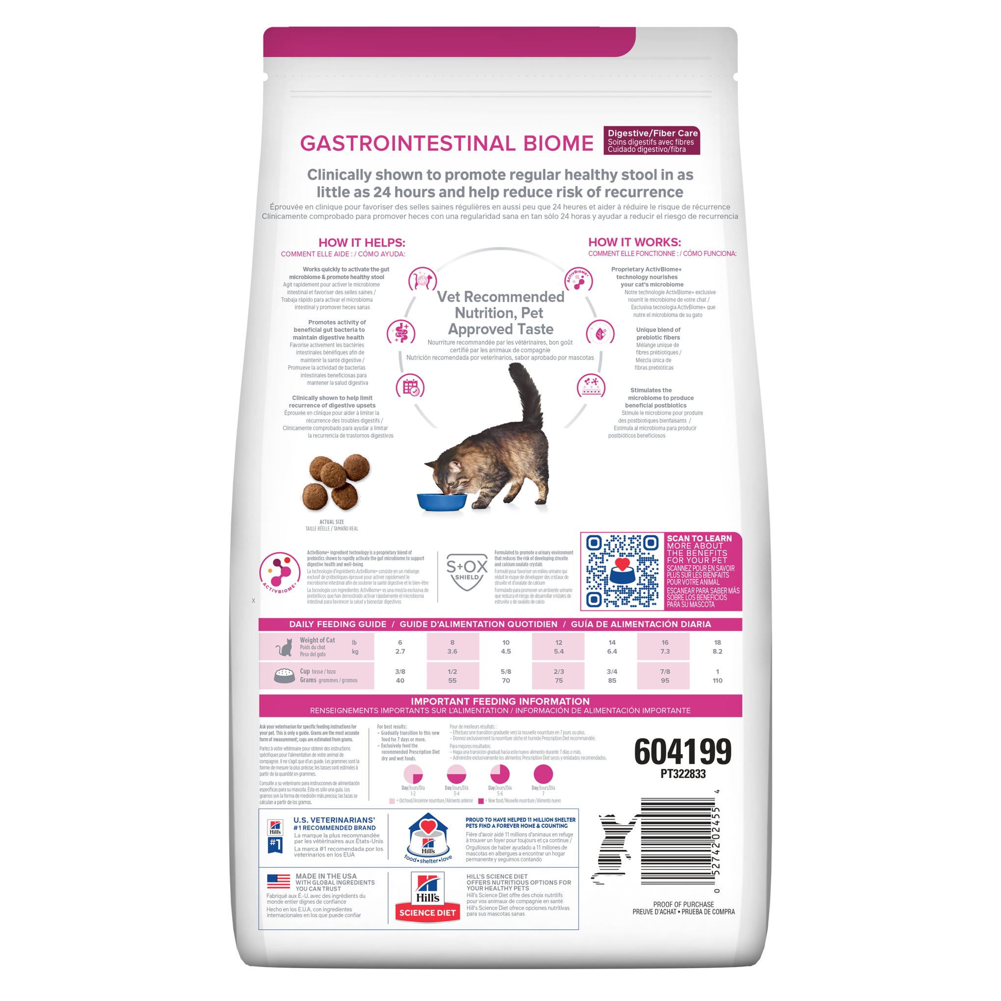 Hill's Prescription Diet Gastrointestinal Biome Digestive/Fibre Care Dry Cat Food 1.8kg